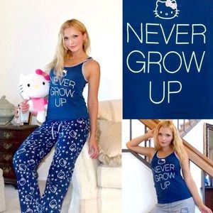 Hello Kitty never grow up pajamas 3 pieces